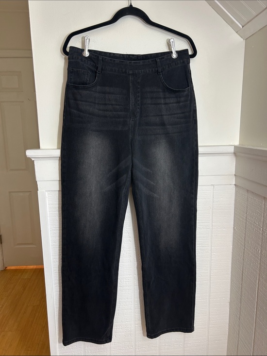 HALARA Denim - Halara Black Comfort Waist Stretch Denim Straight Leg Jeans size large